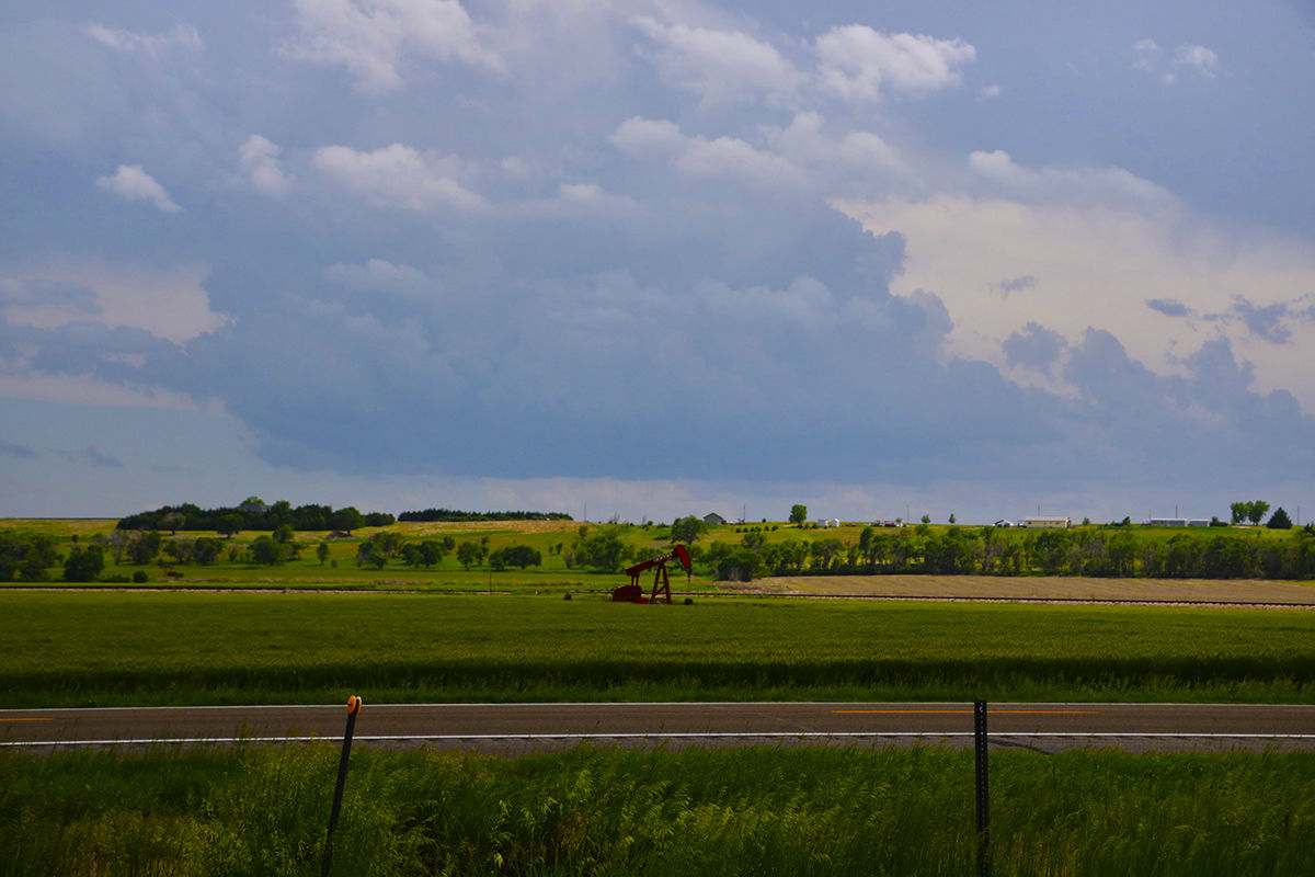 K nodding Donkey and storm